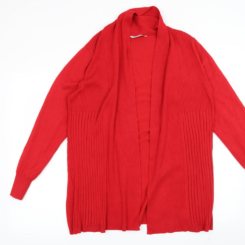 BHS Womens Red   Cardigan Jumper Size 16