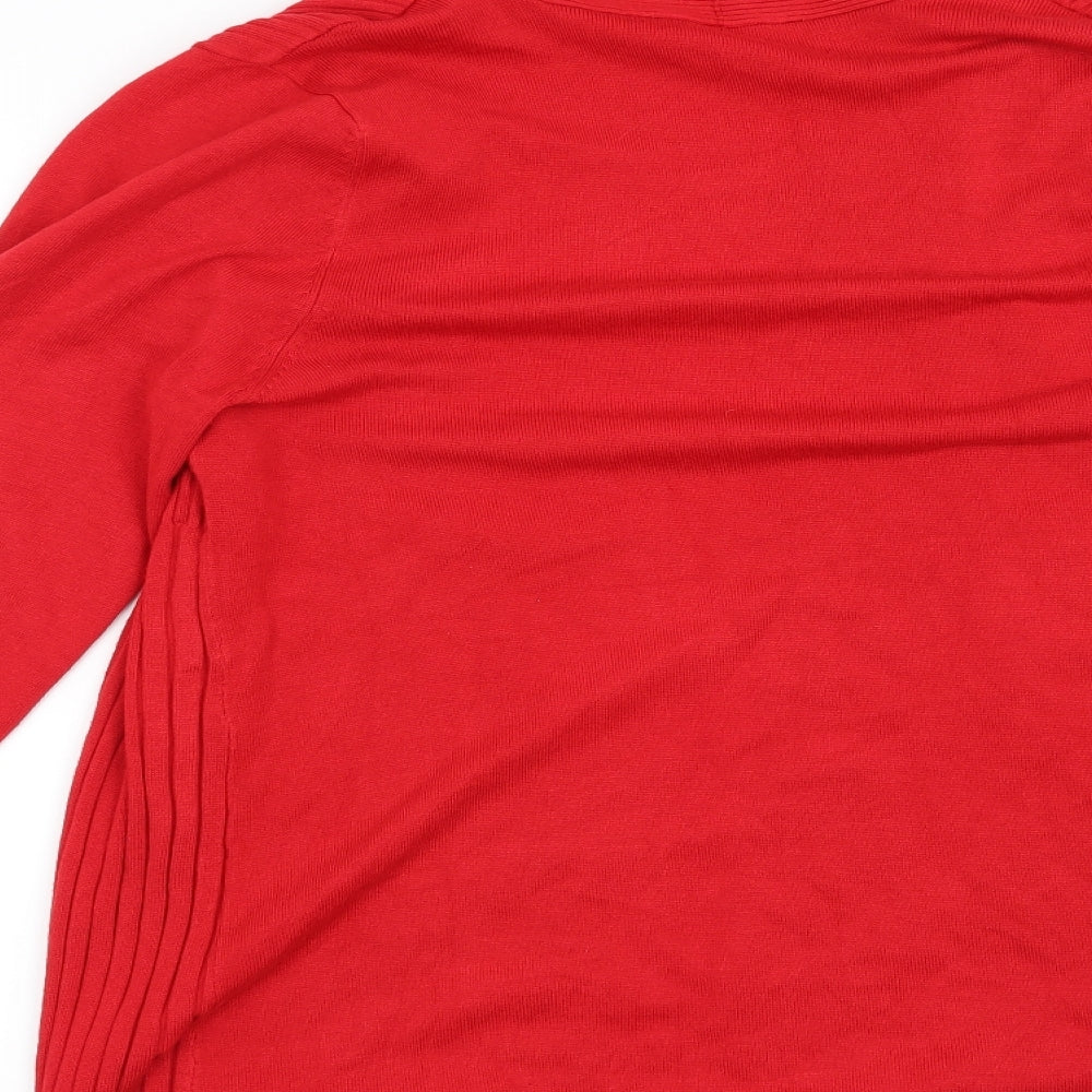 BHS Womens Red   Cardigan Jumper Size 16
