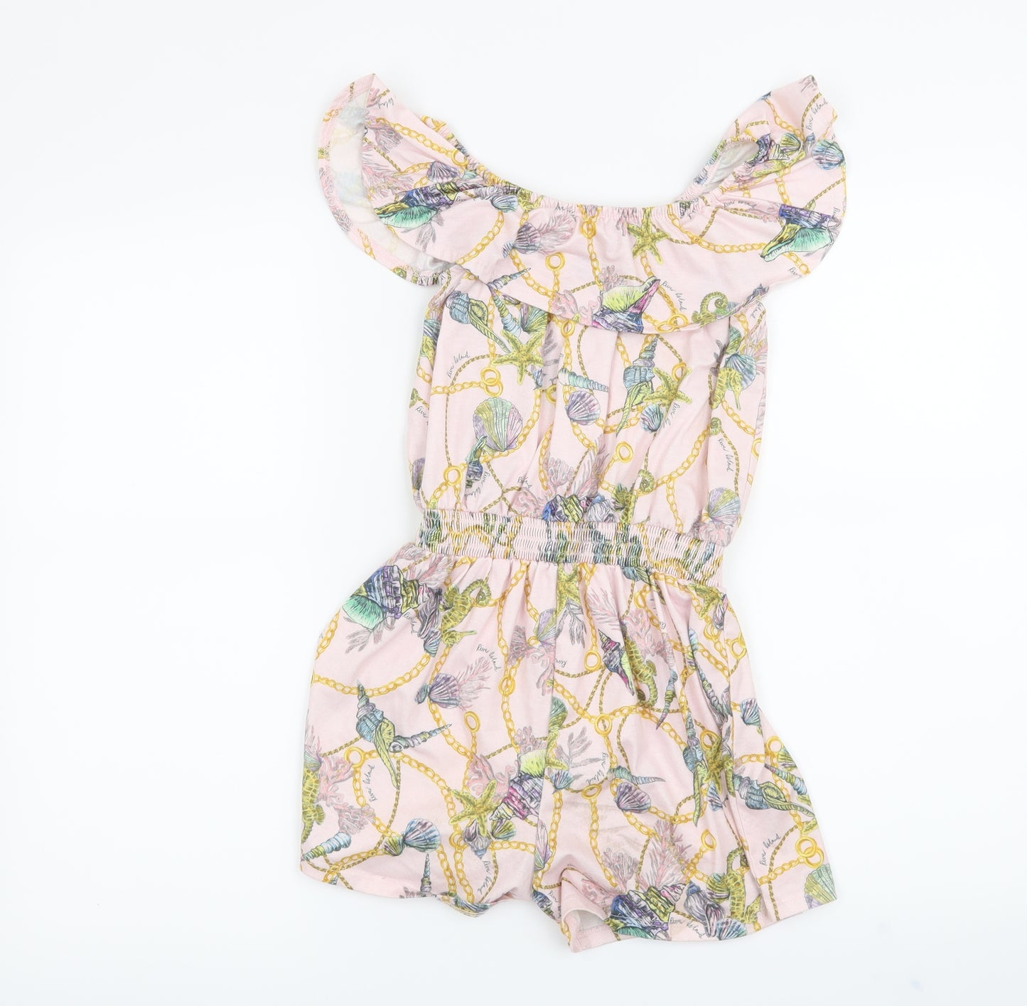 River Island Girls Pink   Playsuit One-Piece Size 9-10 Years  - Shells
