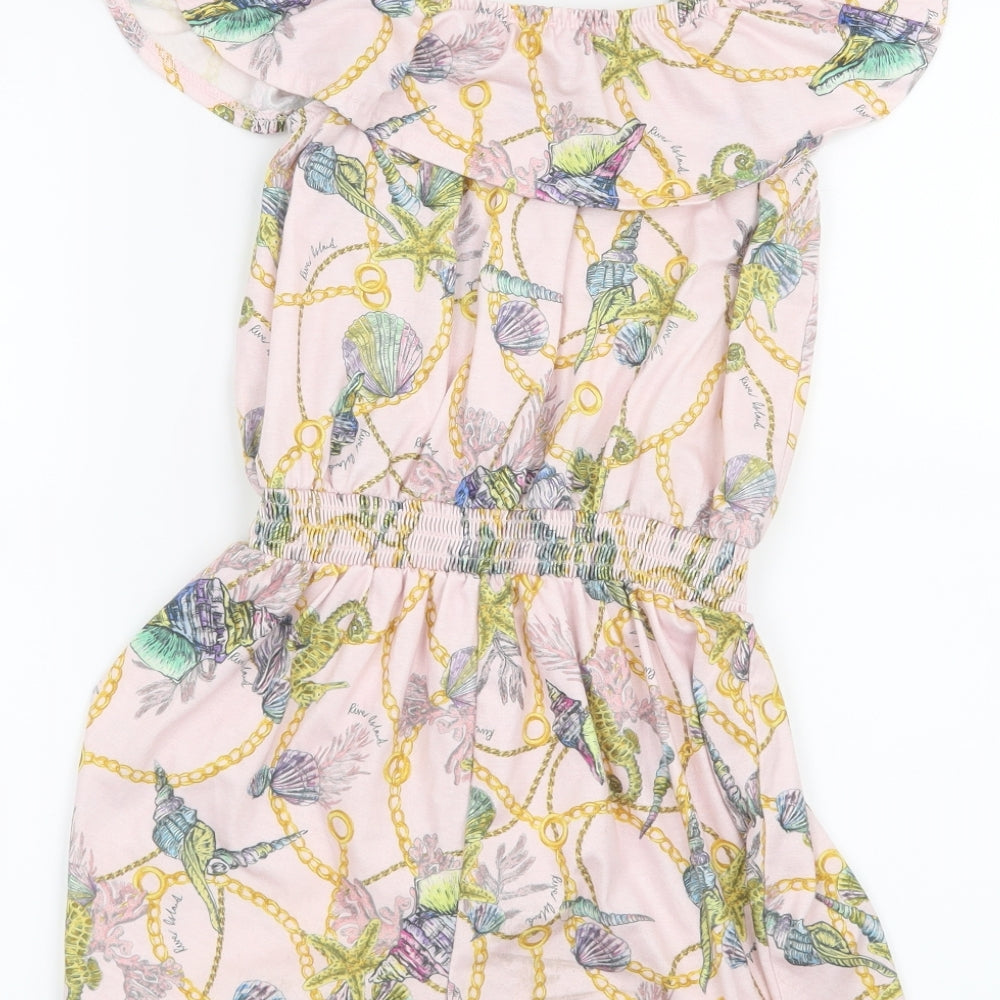 River Island Girls Pink   Playsuit One-Piece Size 9-10 Years  - Shells