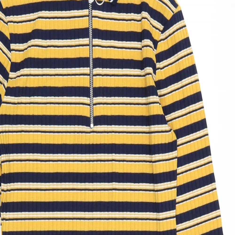 Candy Couture Girls Yellow Striped  Shift  Size 16 Years