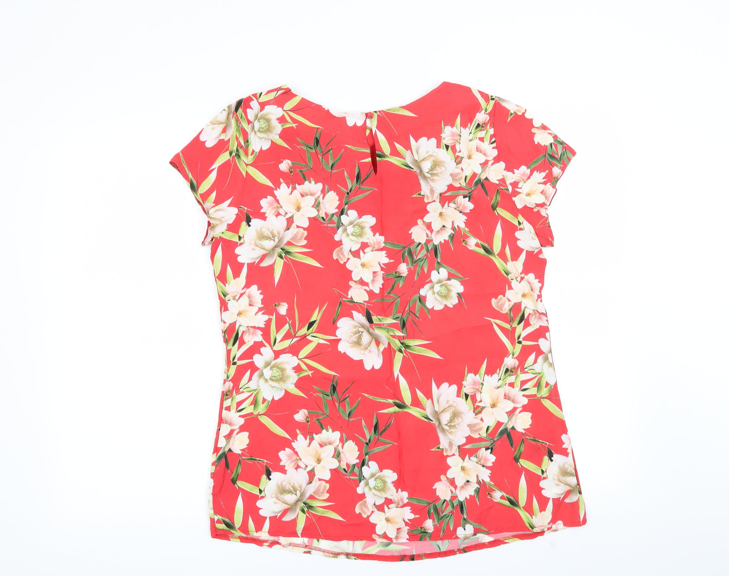 Wallis Womens Red Floral  Basic Blouse Size 12