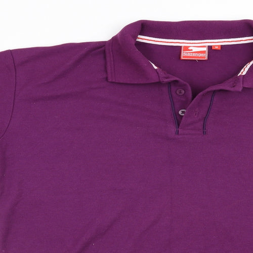 Slazenger Mens Purple    Polo Size M