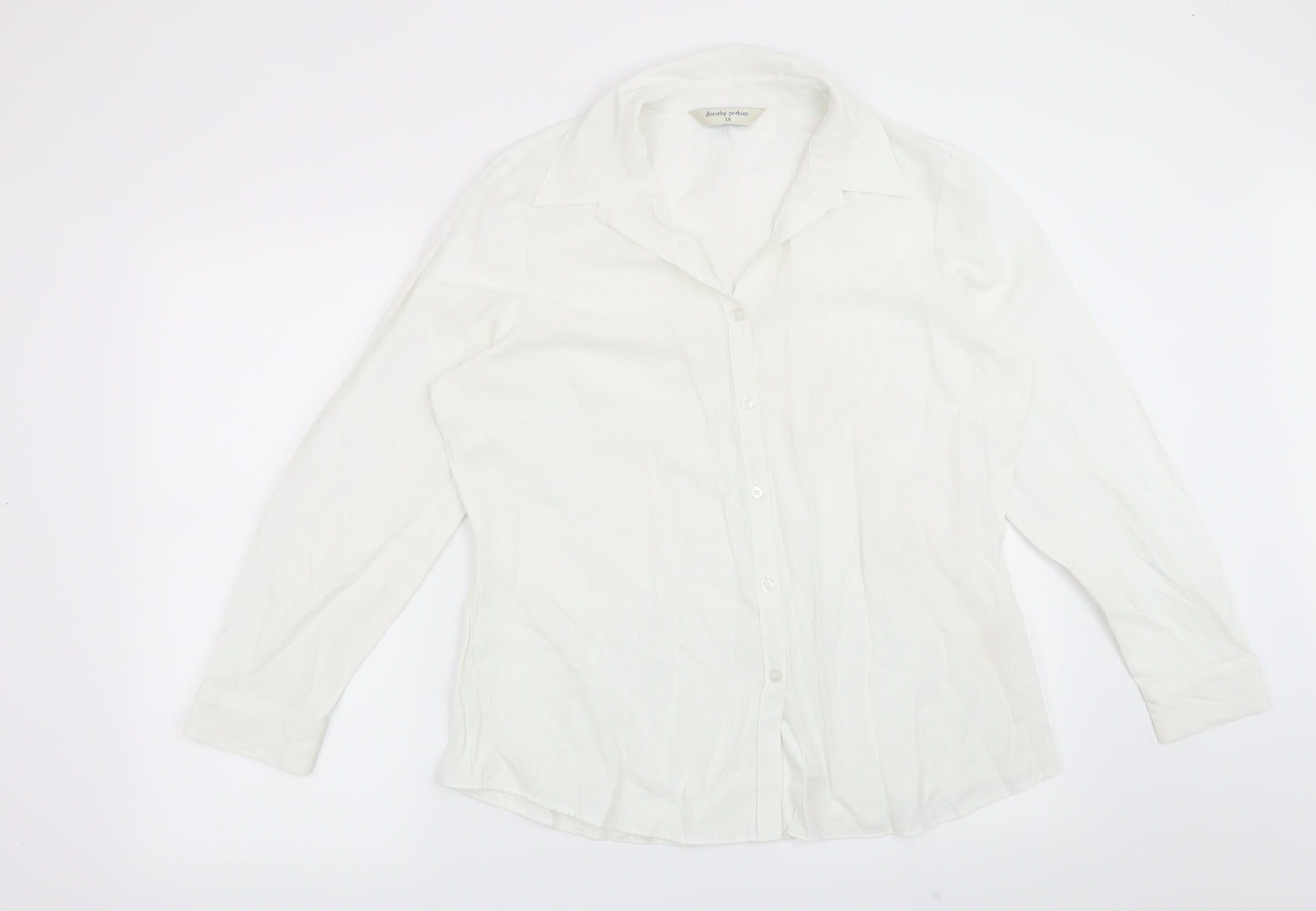Dorothy Perkins Womens White   Basic Button-Up Size 18