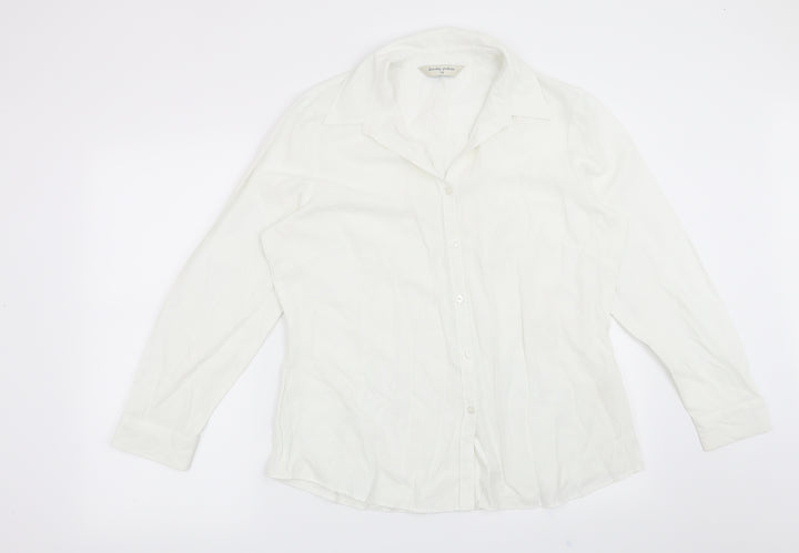 Dorothy Perkins Womens White Basic Button-Up Size 18