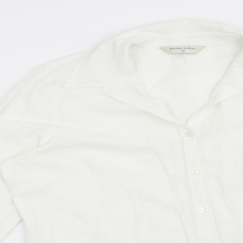 Dorothy Perkins Womens White   Basic Button-Up Size 18