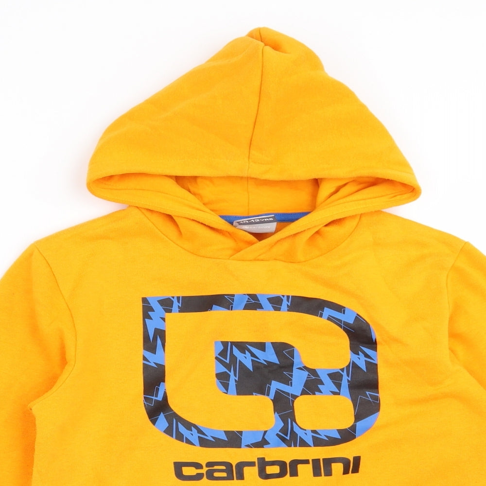 Carbrini Boys Orange   Pullover Hoodie Size 10-11 Years