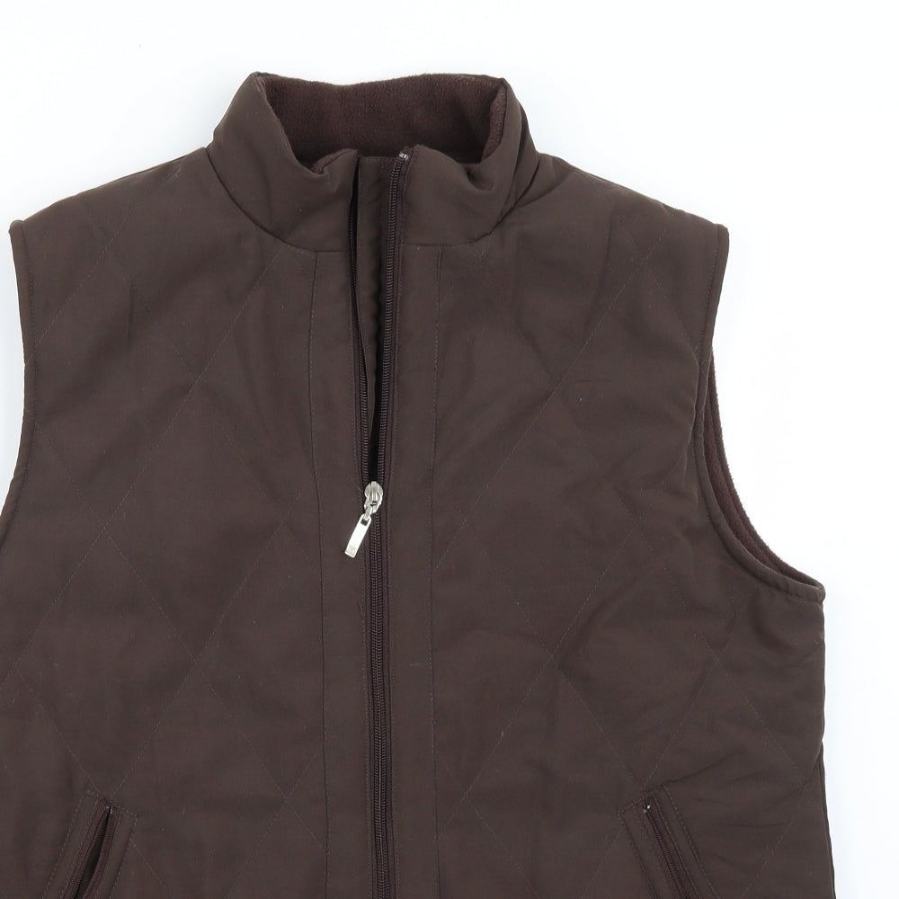 Gabicci Womens Brown   Gilet Coat Size 14