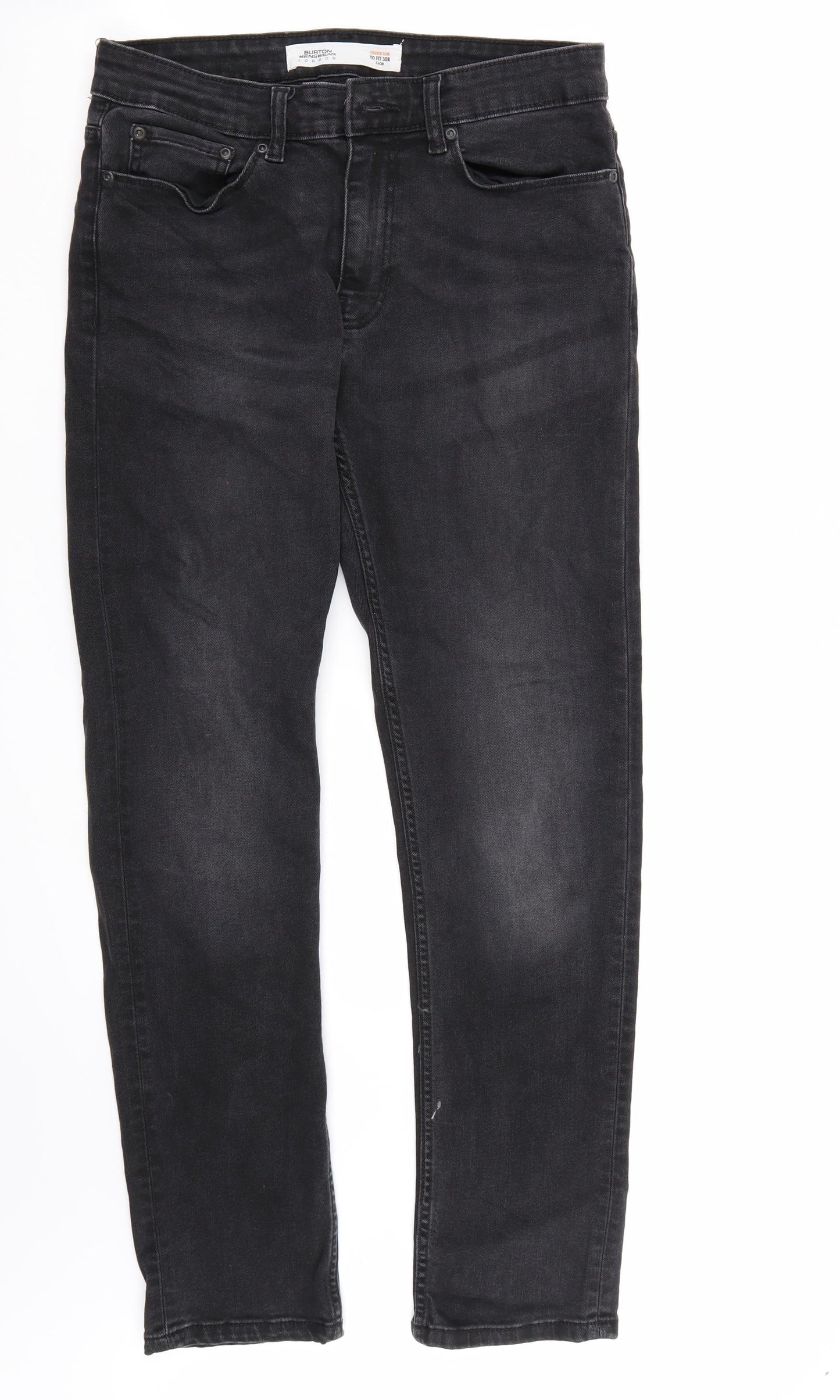 Burton Mens Black   Straight Jeans Size 30 L30 in