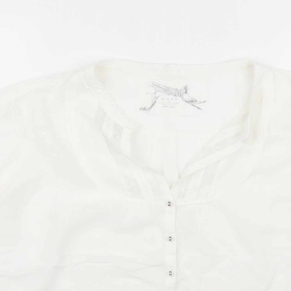 NEXT Womens White   Basic Button-Up Size 14