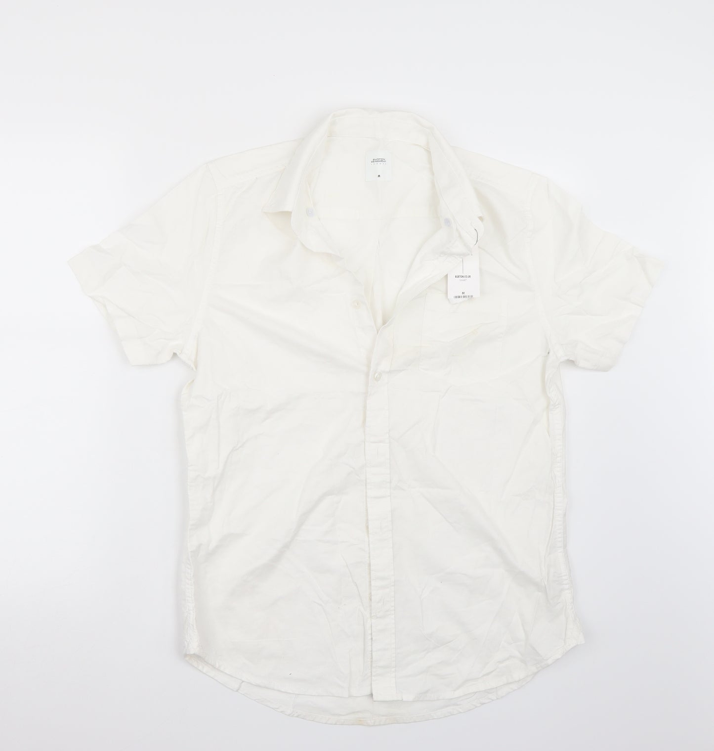 Burton Mens White    Button-Up Size M