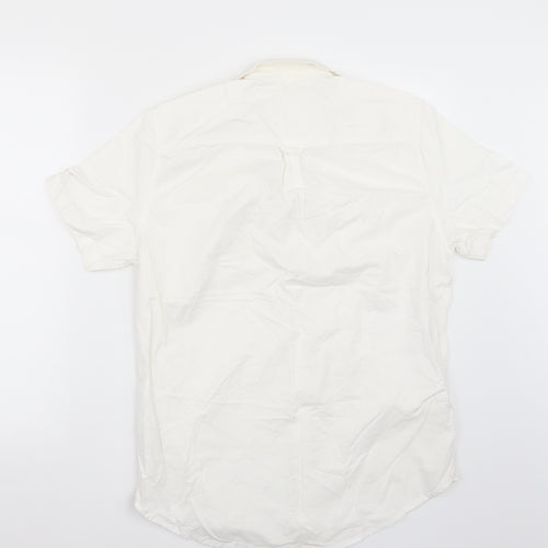Burton Mens White    Button-Up Size M