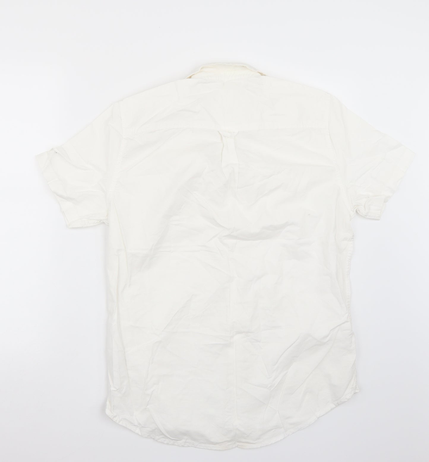 Burton Mens White    Button-Up Size M