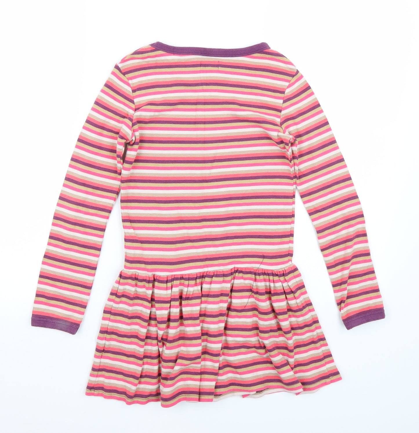 NEXT Girls Pink Striped  Basic T-Shirt Size 9 Years
