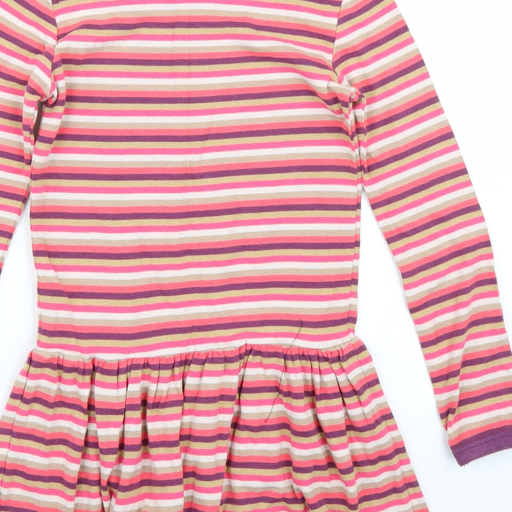 NEXT Girls Pink Striped  Basic T-Shirt Size 9 Years