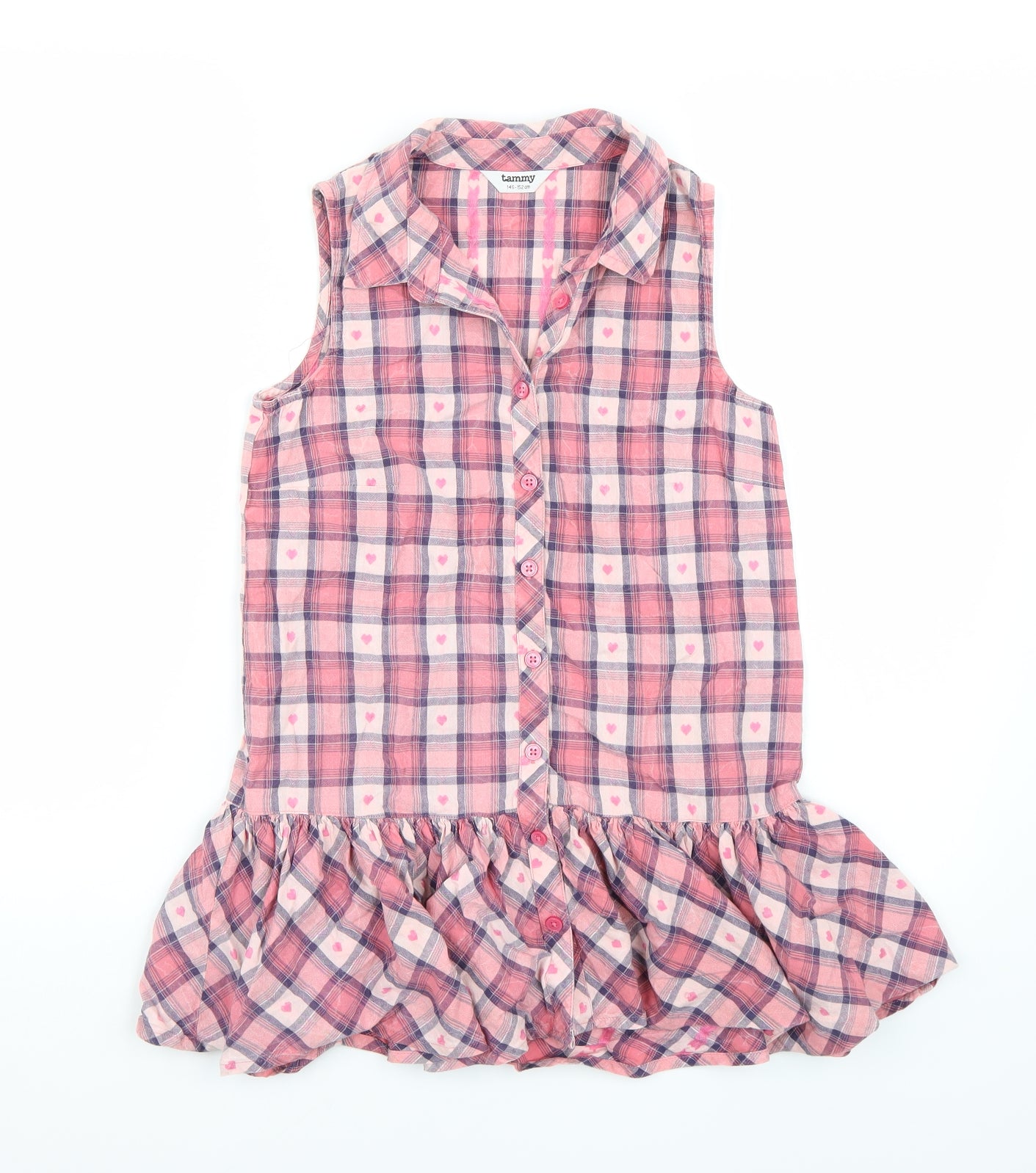 Tammy Girls Pink Check  A-Line  Size 11-12 Years