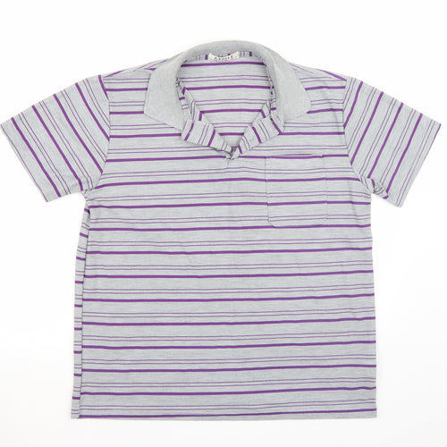 Etoile Mens Grey Striped   T-Shirt Size M
