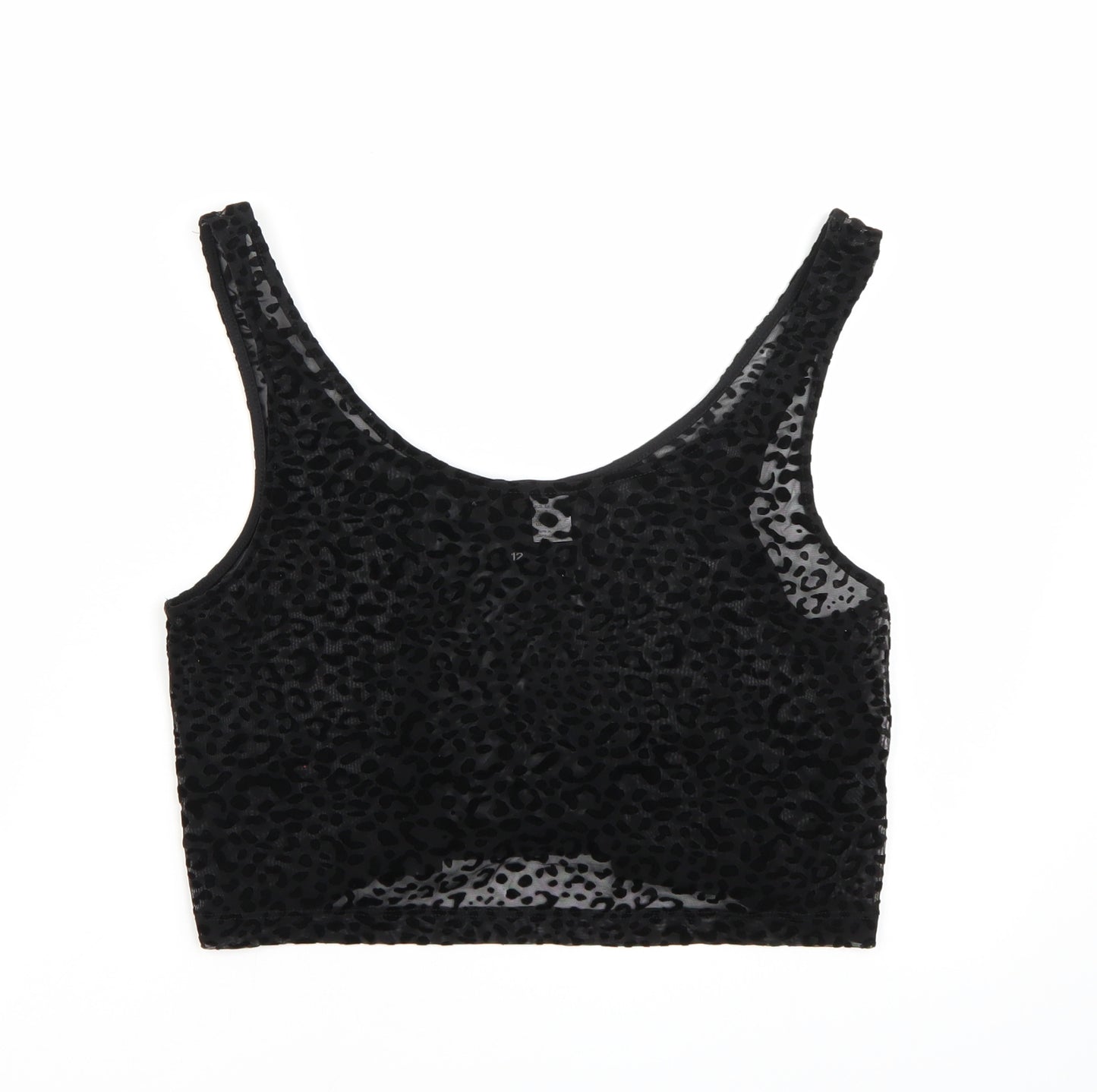 H&M Womens Black   Cropped Tank Size 14