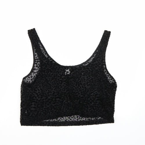H&M Womens Black   Cropped Tank Size 14