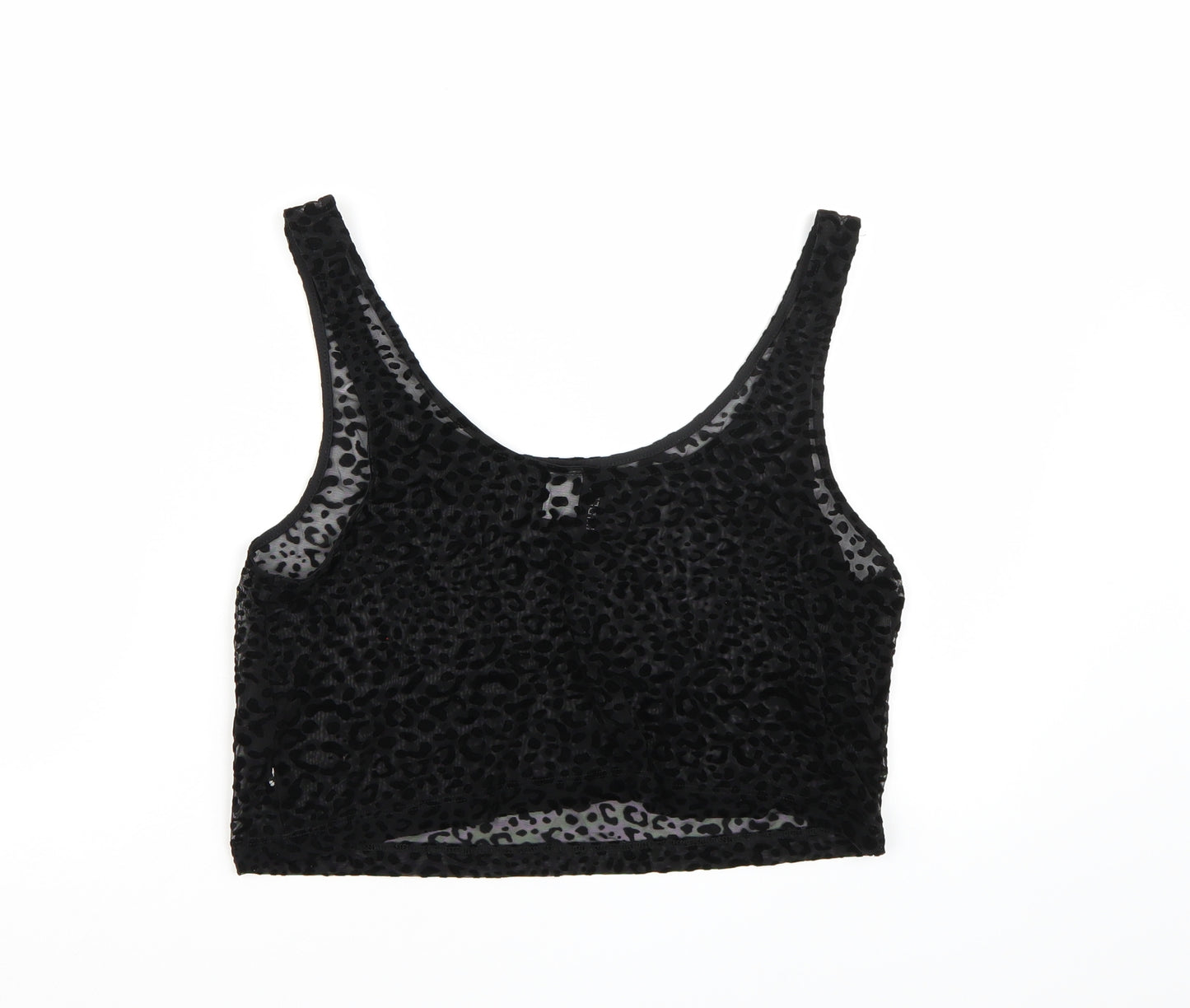 H&M Womens Black   Cropped Tank Size 14