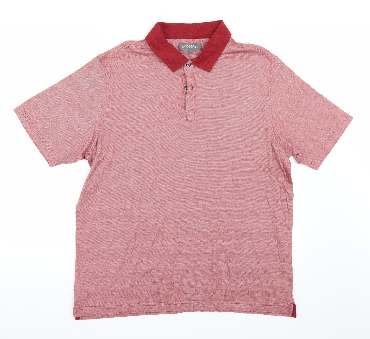 Marks and Spencer Mens Red    T-Shirt Size L