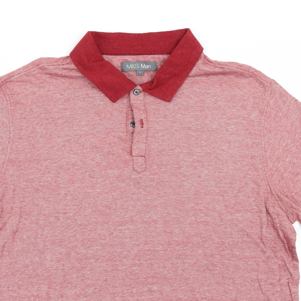 Marks and Spencer Mens Red    T-Shirt Size L
