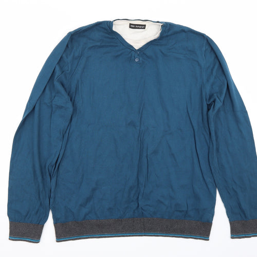 Marks and Spencer Mens Blue   Pullover Jumper Size XL