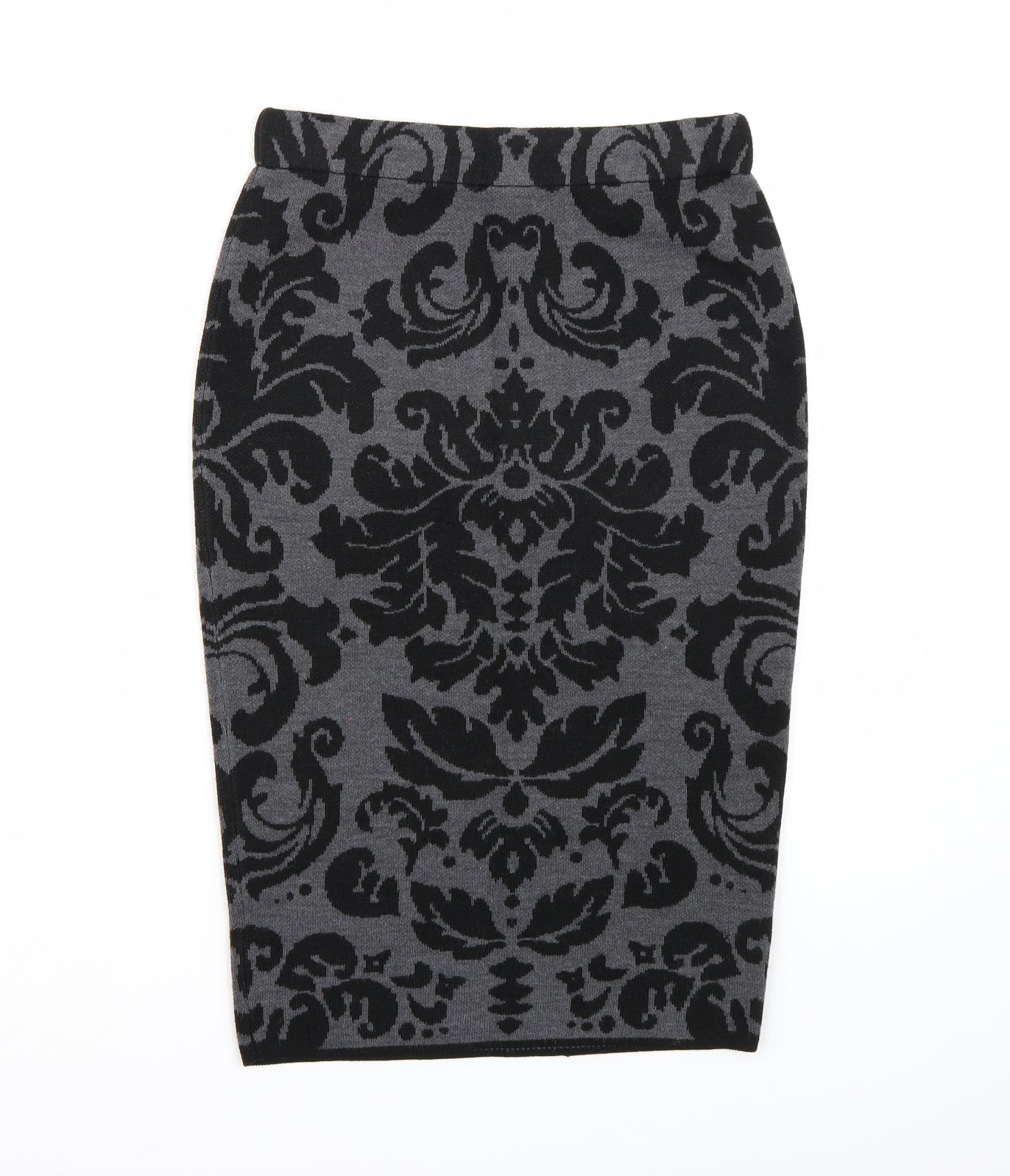 Marks and Spencer Womens Grey Floral  A-Line Skirt Size S