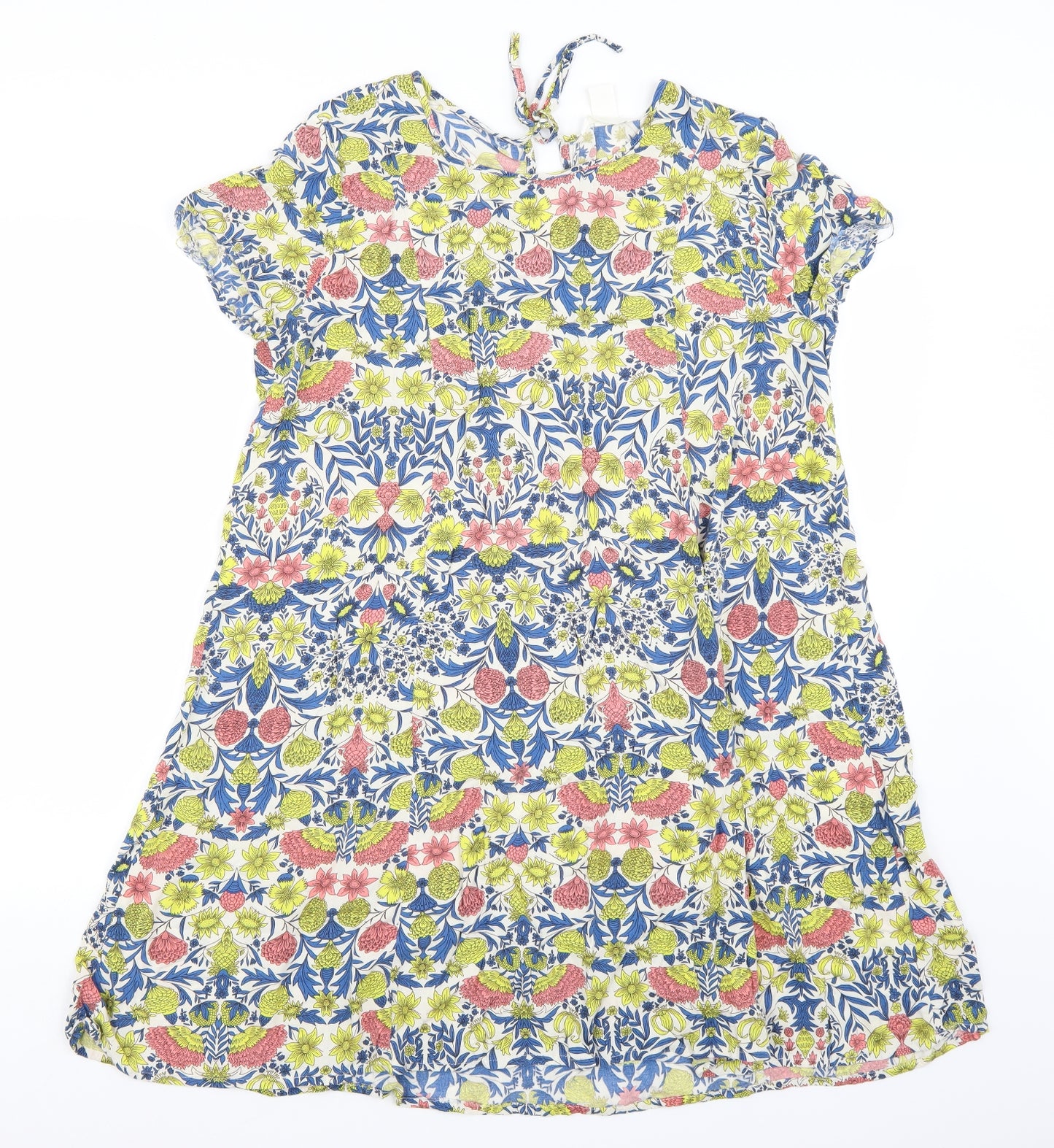 H&M Womens White Floral  A-Line  Size 12