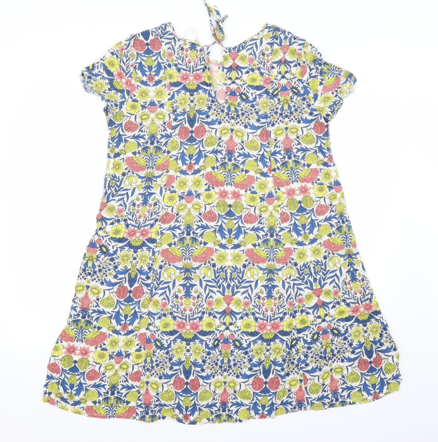 H&M Womens White Floral  A-Line  Size 12