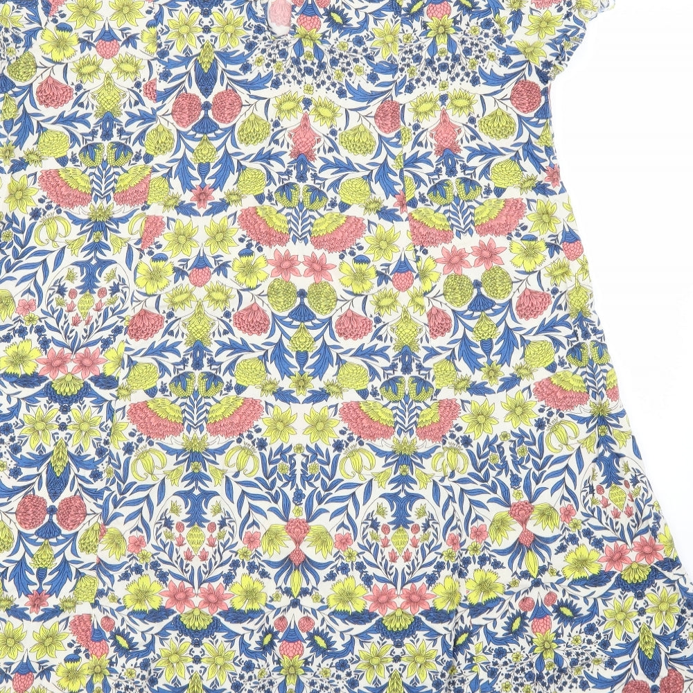 H&M Womens White Floral  A-Line  Size 12