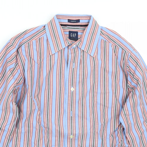 Gap Mens Blue Striped   Button-Up Size S