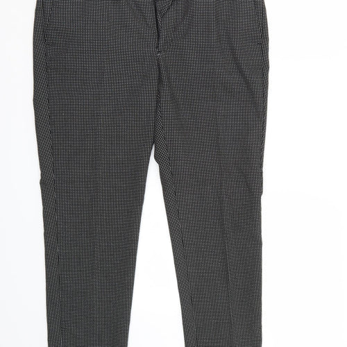 Zara Womens Black  Rayon Trousers  Size 34 L28 in
