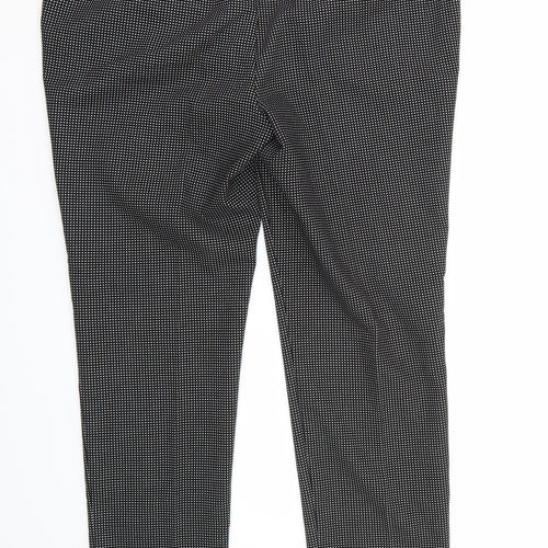 Zara Womens Black  Rayon Trousers  Size 34 L28 in