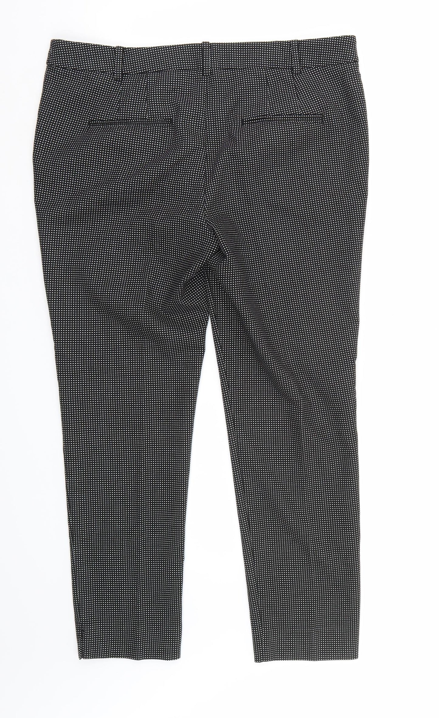 Zara Womens Black  Rayon Trousers  Size 34 L28 in