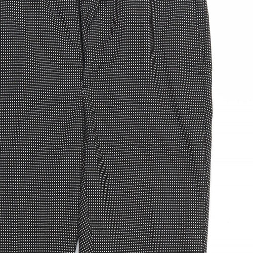 Zara Womens Black  Rayon Trousers  Size 34 L28 in