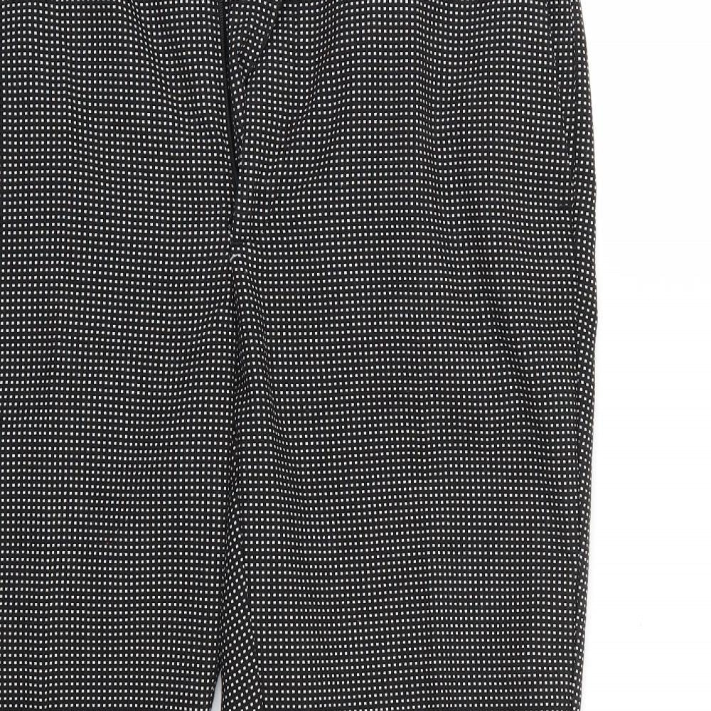 Zara Womens Black  Rayon Trousers  Size 34 L28 in