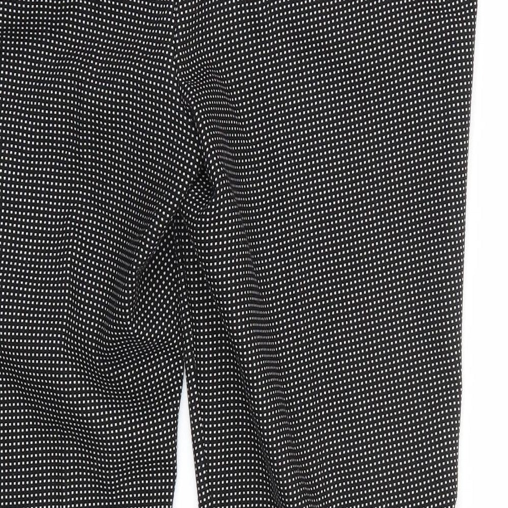 Zara Womens Black  Rayon Trousers  Size 34 L28 in