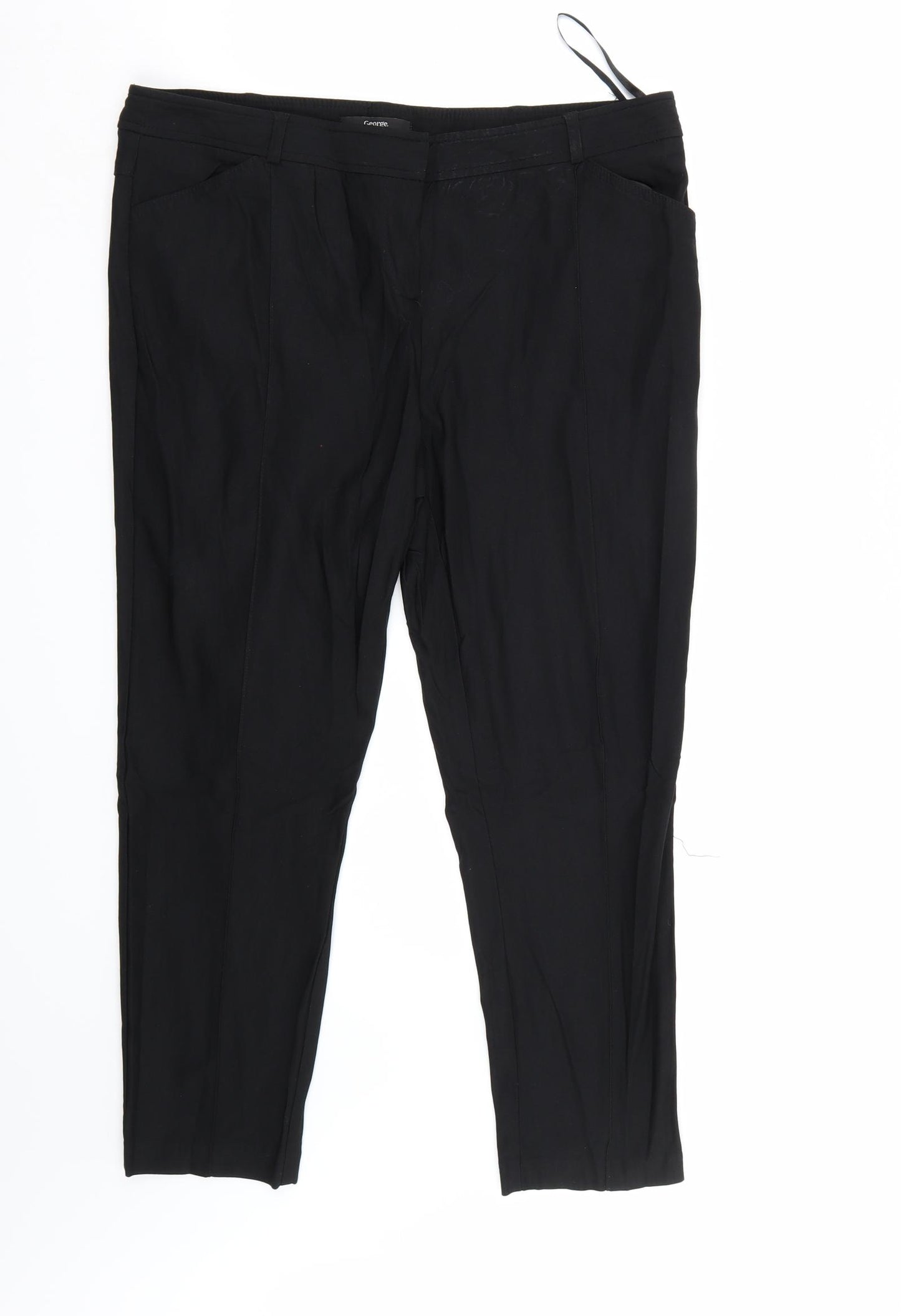George Womens Black   Trousers  Size 14 L26 in