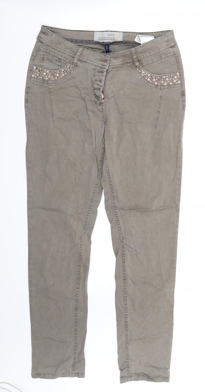 Cecil Womens Green Straight Jeans Size 29 L31 in