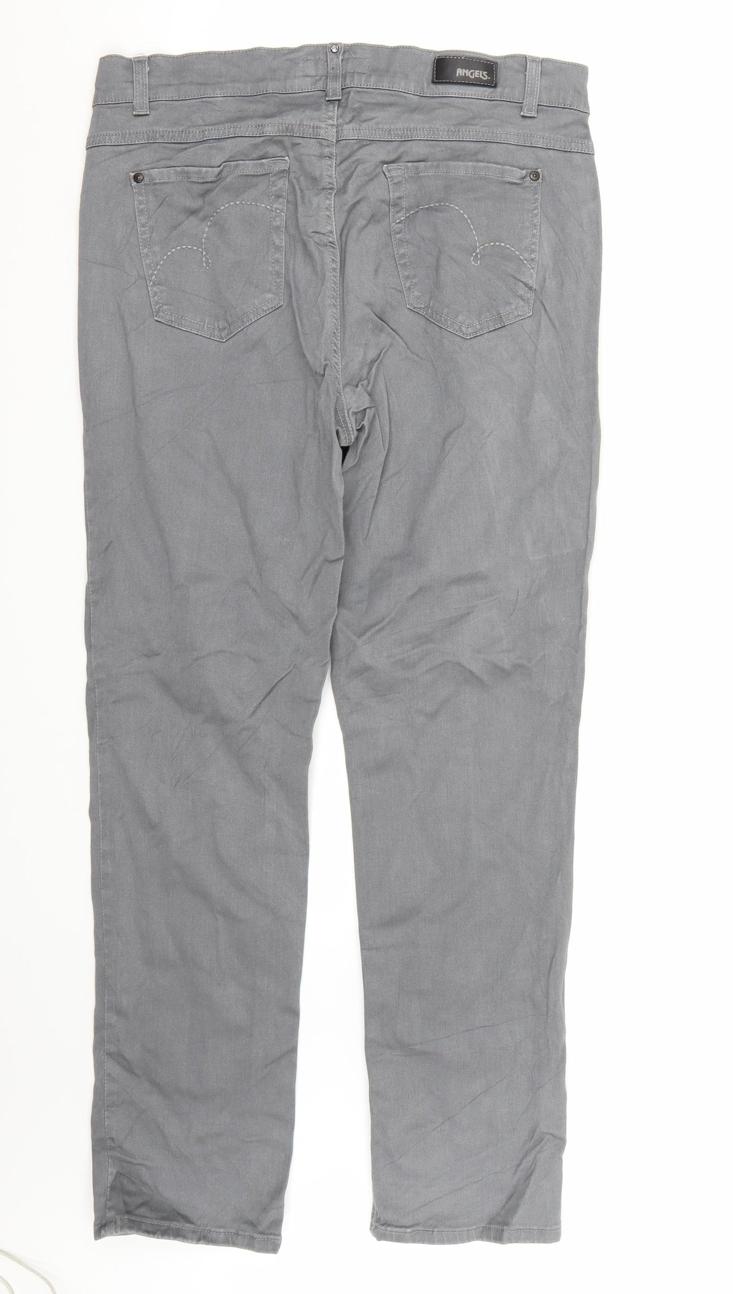 Angels Womens Grey   Straight Jeans Size 34 L32 in