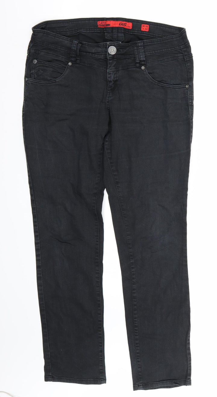 Qs Womens Black   Straight Jeans Size 42 L32 in