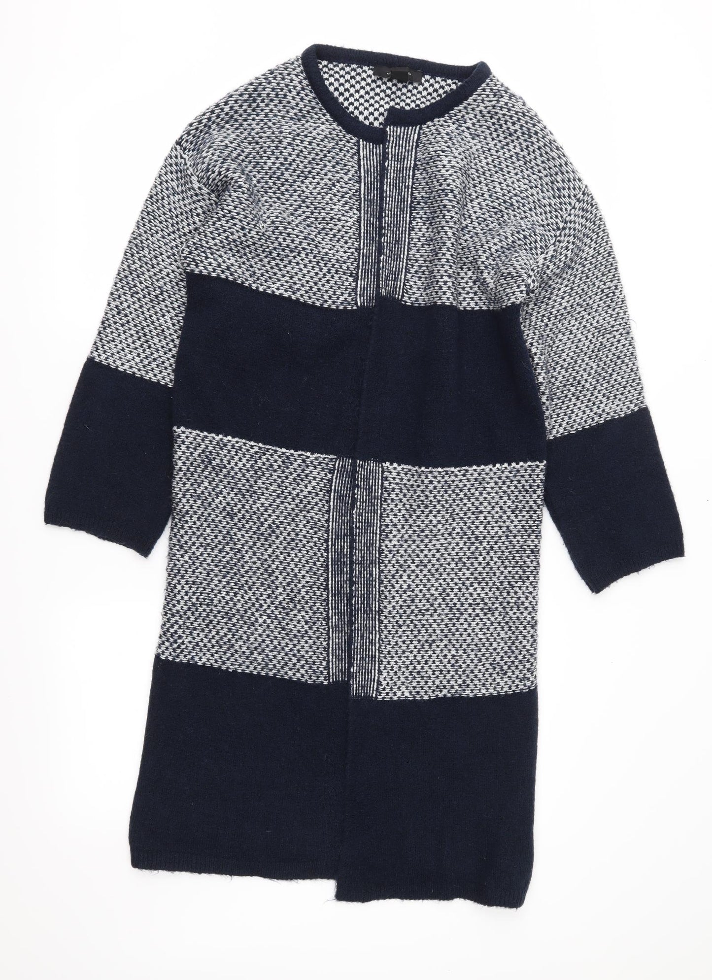 Atmosphere Womens Blue  Knit Overcoat Coatigan Size M
