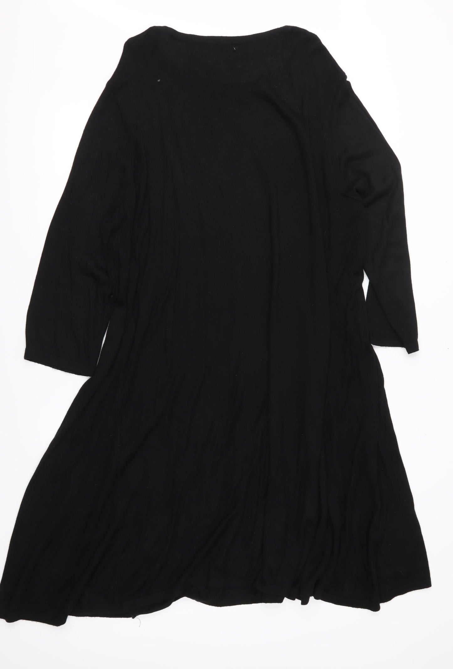 TU Womens Black  Knit Jumper Dress  Size 22