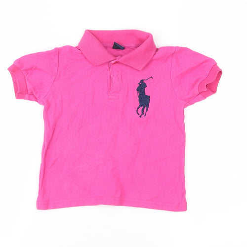 Polo Ralph Lauren Girls Pink   Basic Polo Size 7 Years