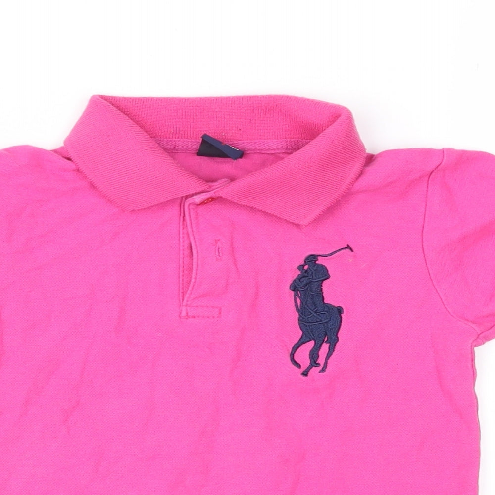 Polo Ralph Lauren Girls Pink   Basic Polo Size 7 Years