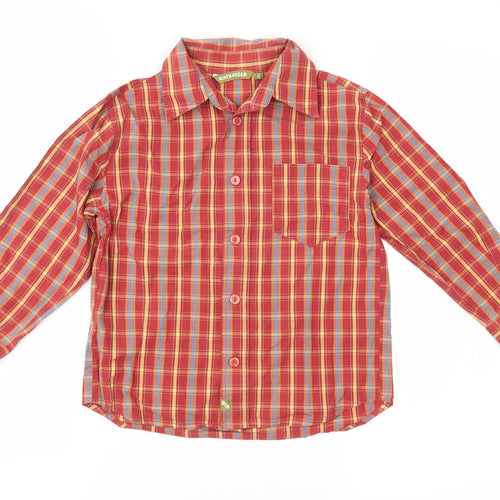 Matarello Boys Red Check  Basic Button-Up Size 5 Years