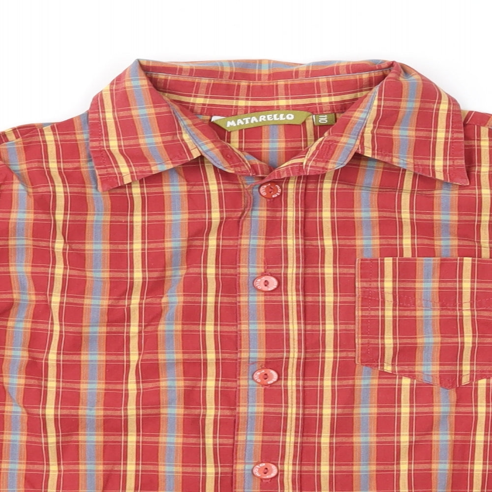 Matarello Boys Red Check  Basic Button-Up Size 5 Years