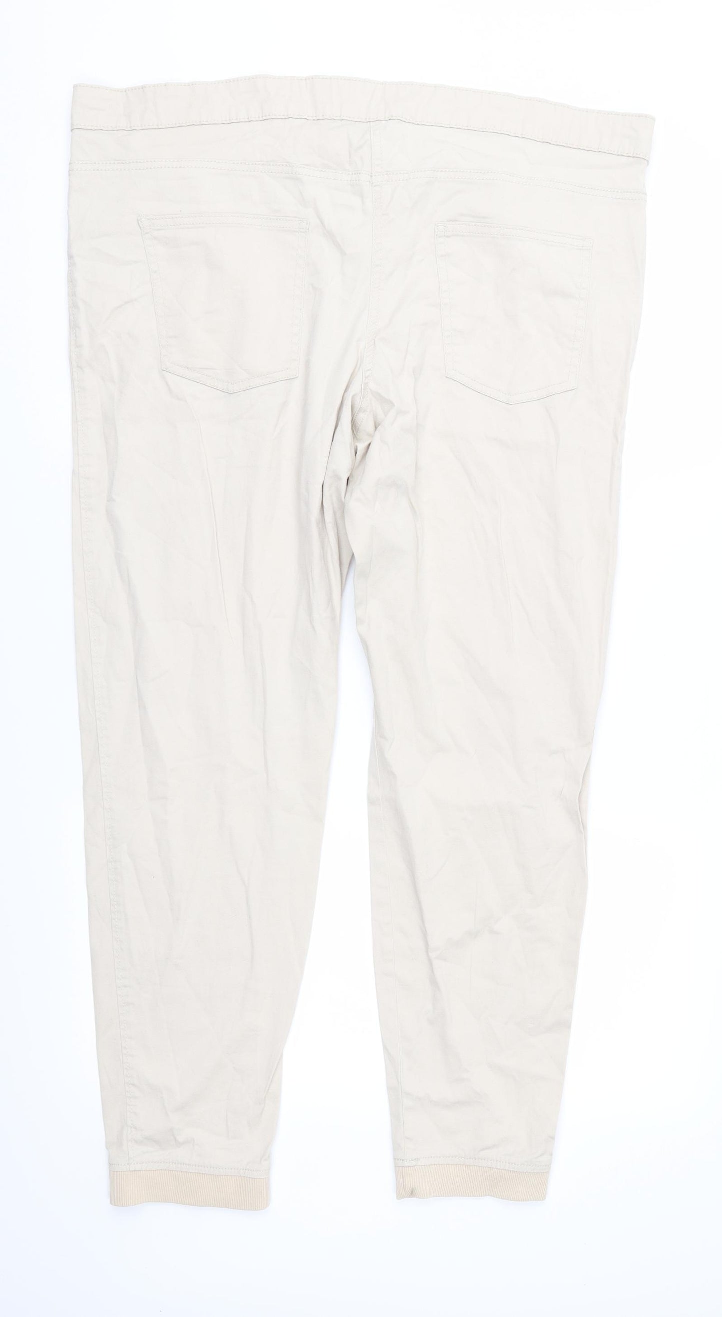 Janina Womens Beige   Chino Trousers Size 18 L28 in