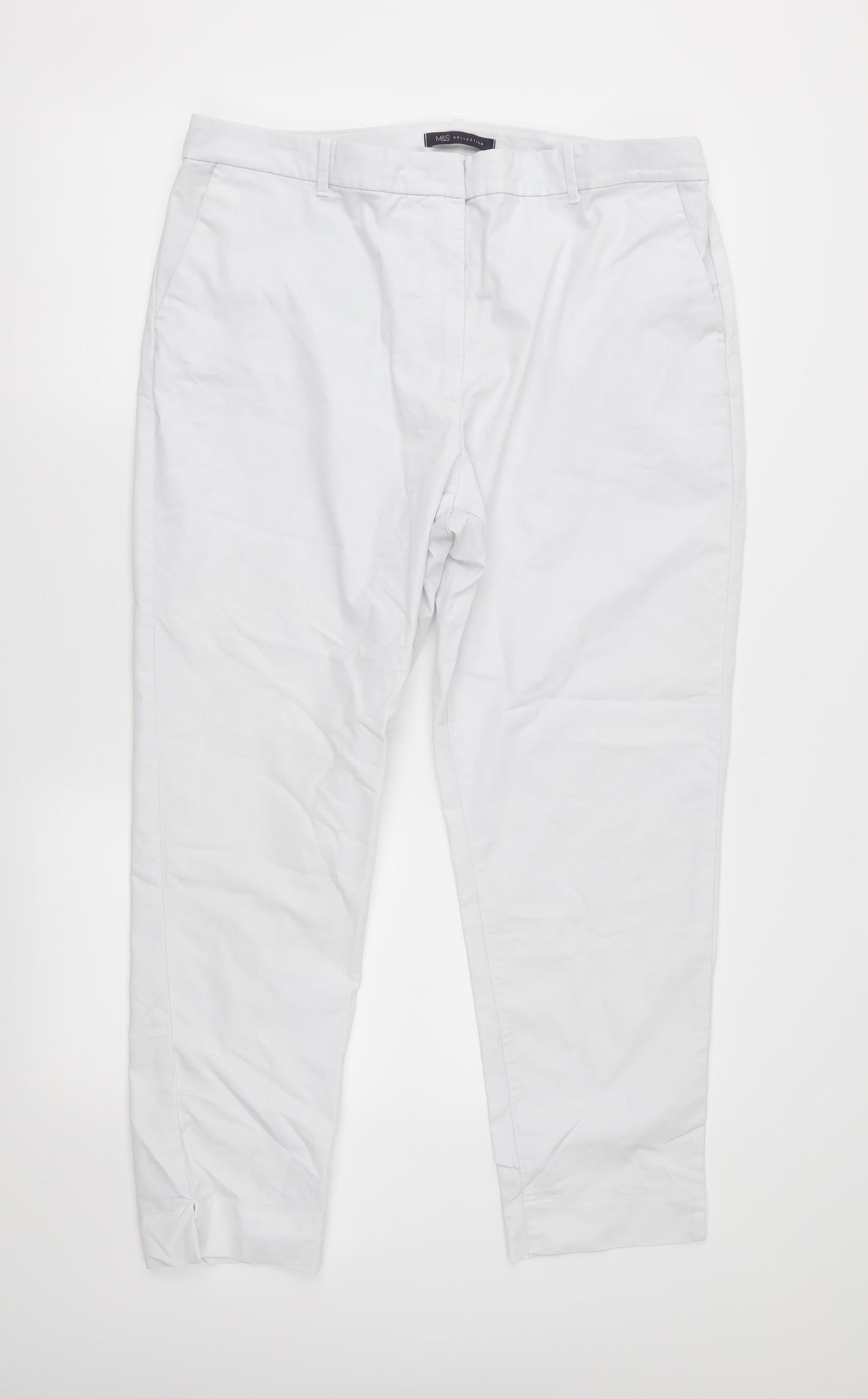 Marks and Spencer Womens Blue   Capri Trousers Size 16 L26 in